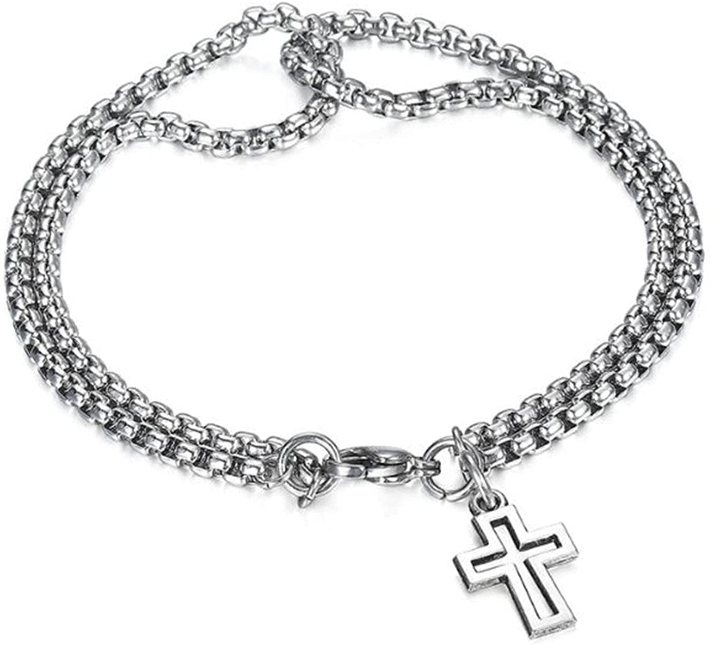 Christian Double Strand Cross Chain Bracelet | Budget2Beauty