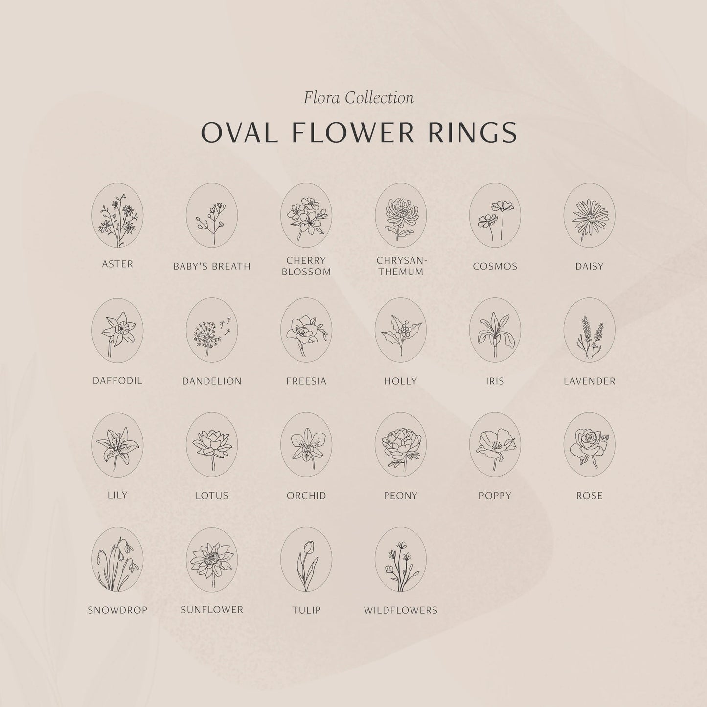 Dainty Oval Floral Ring Inspired Jewelry | Flora Collection | Budget2Beauty