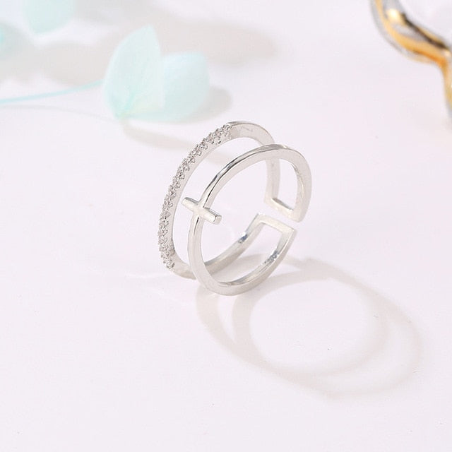 Dainty Simple Multi-Layer Open Adjustable Christian Jewelry Ring | Budget2Beauty