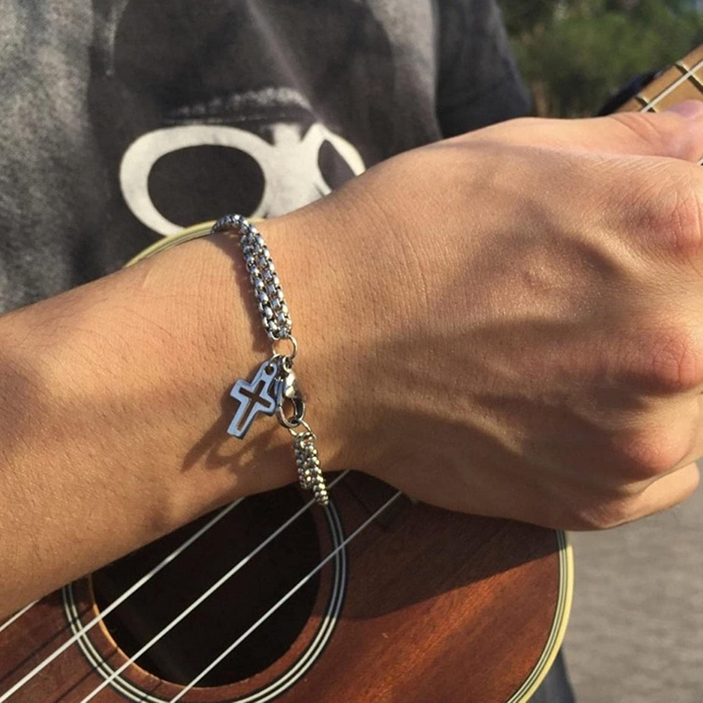 Christian Double Strand Cross Chain Bracelet | Budget2Beauty