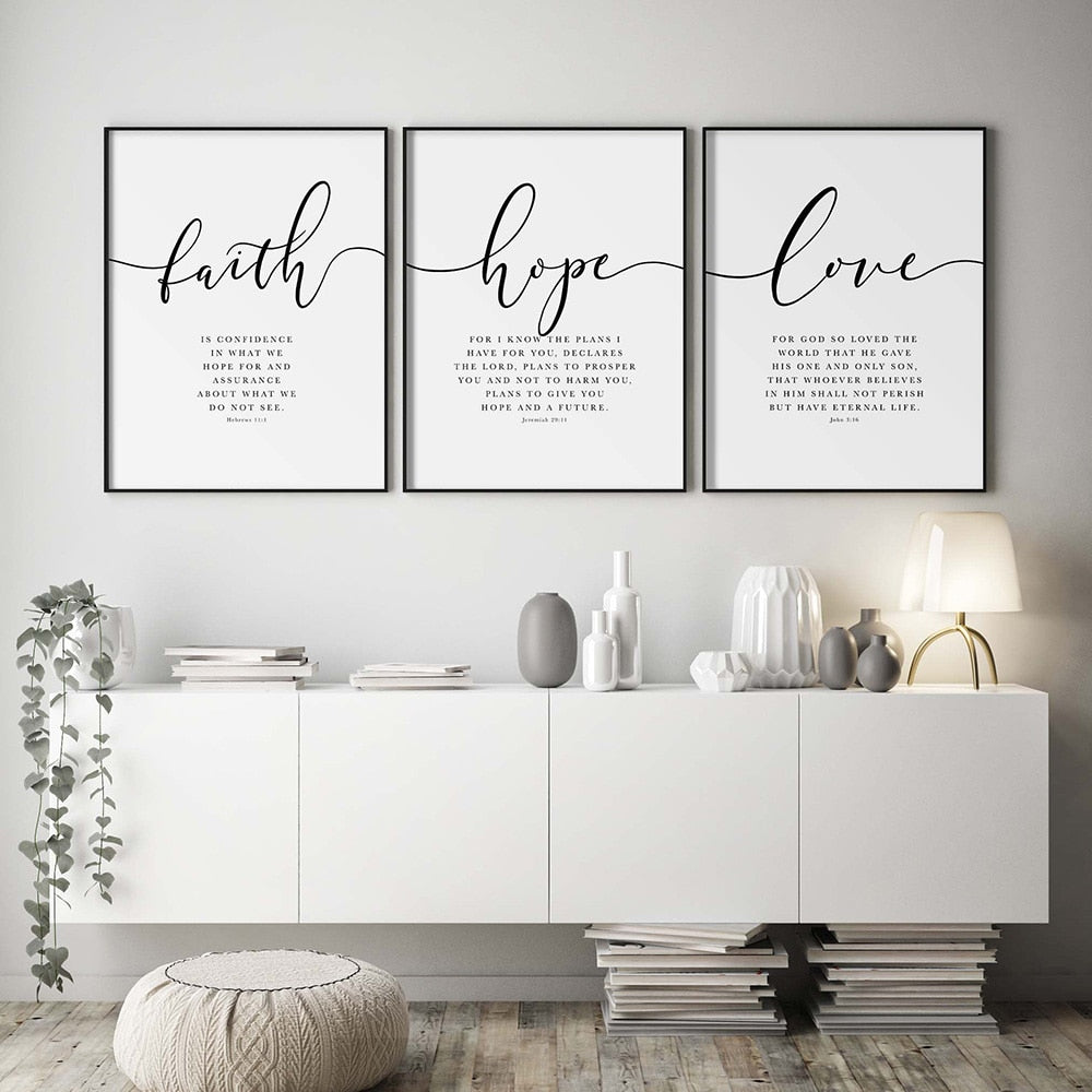 Bible Verse Christian Wall Art Canvas Prints | Budget2Beauty