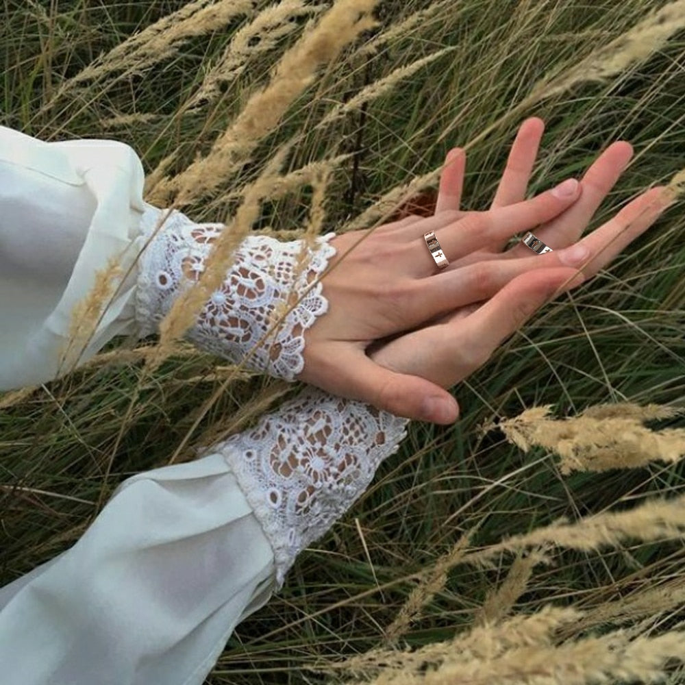 Christian Stainless Steel Cross Laser Cut Ring Jewelry | Budget2Beauty