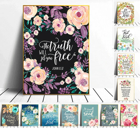 Bible Verse Christian Wall Art Canvas Prints Unframed | Budget2Beauty