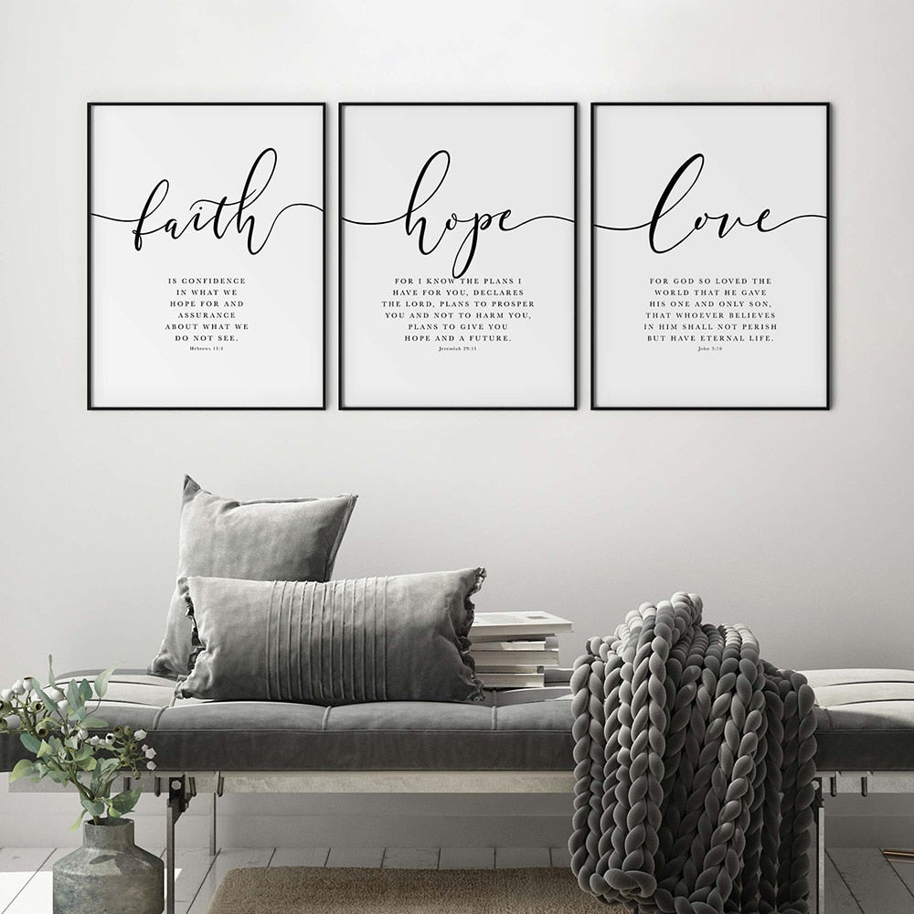 Bible Verse Christian Wall Art Canvas Prints | Budget2Beauty