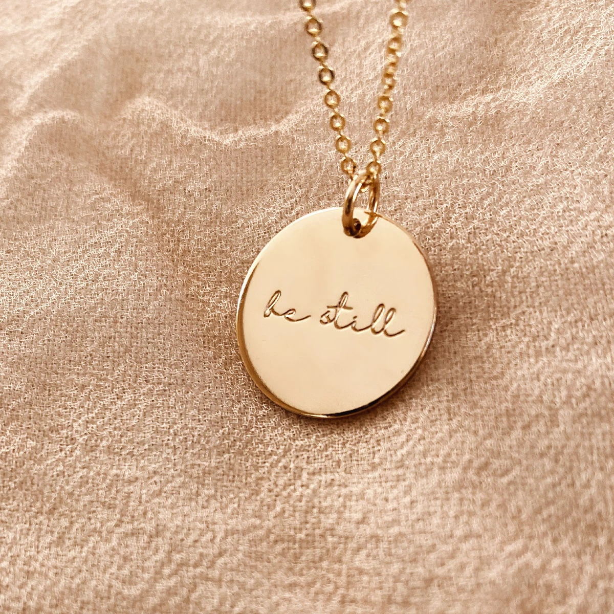 Dainty Be Still Stainless Steel Christian Pendant Necklace Jewelry | Budget2Beauty