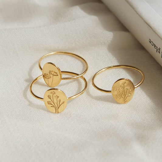 Dainty Oval Floral Ring Inspired Jewelry | Flora Collection | Budget2Beauty