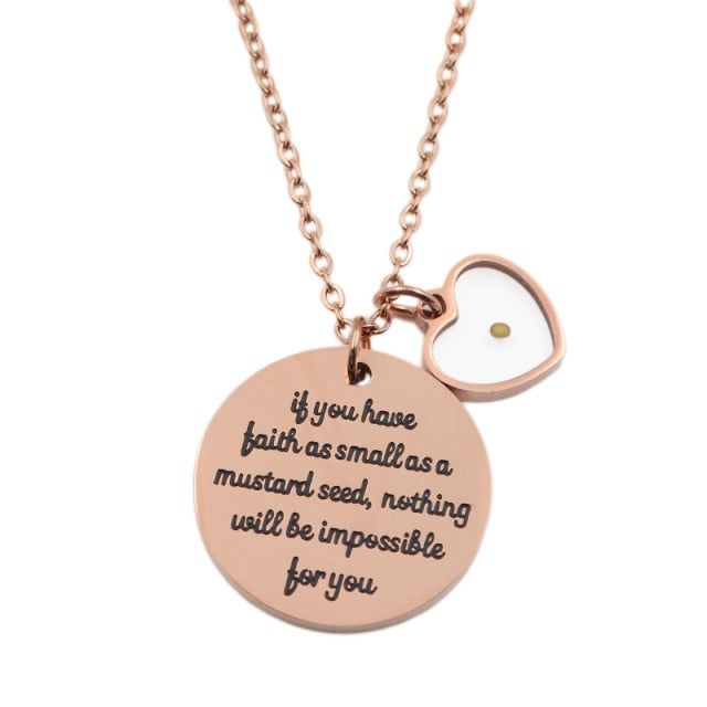 Dainty Real Mustard Seed Faith Can Move Mountains Christian Jewelry Necklace | Budget2Beauty